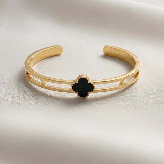 Black Clover Open-Cuff Bangle