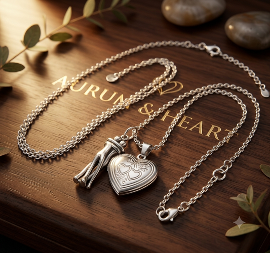 Eternal Embrace Layered Necklace Set – Silver