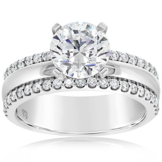 Moissanite Ring – Elegant Round Cut Diamond-Style Band
